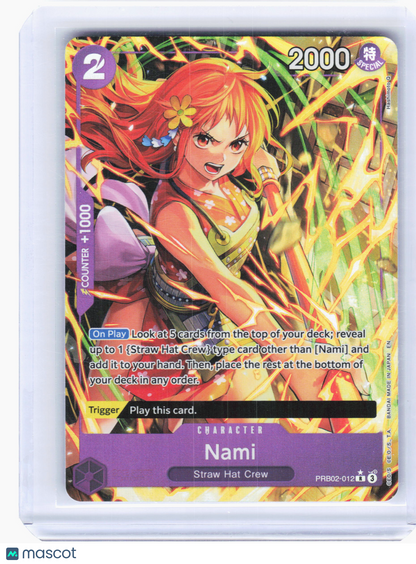 2025 One Piece—Nami #PRB02-012 Premium Booster -The Best- Vol. 2—Rare(Alt Art)