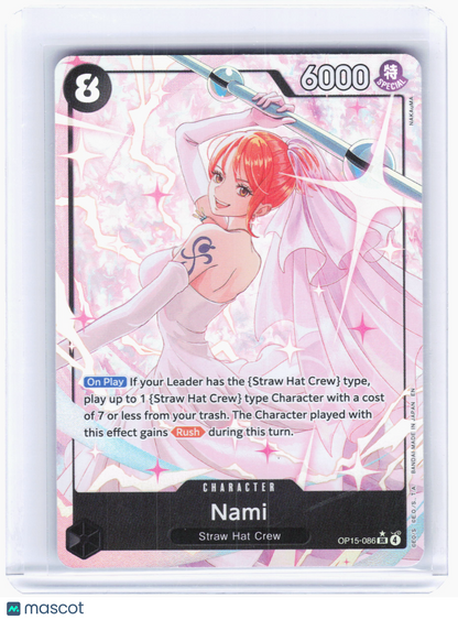 2026 One Piece—Nami OP15-086 Adventure on Kami's Island—Super Rare Foil(Alt Art)