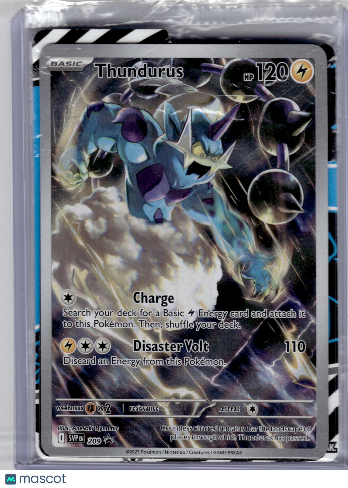 2025 Pokemon—Thundurus #209 Scarlet & Violet—Black Star Promo Holo [Sealed]