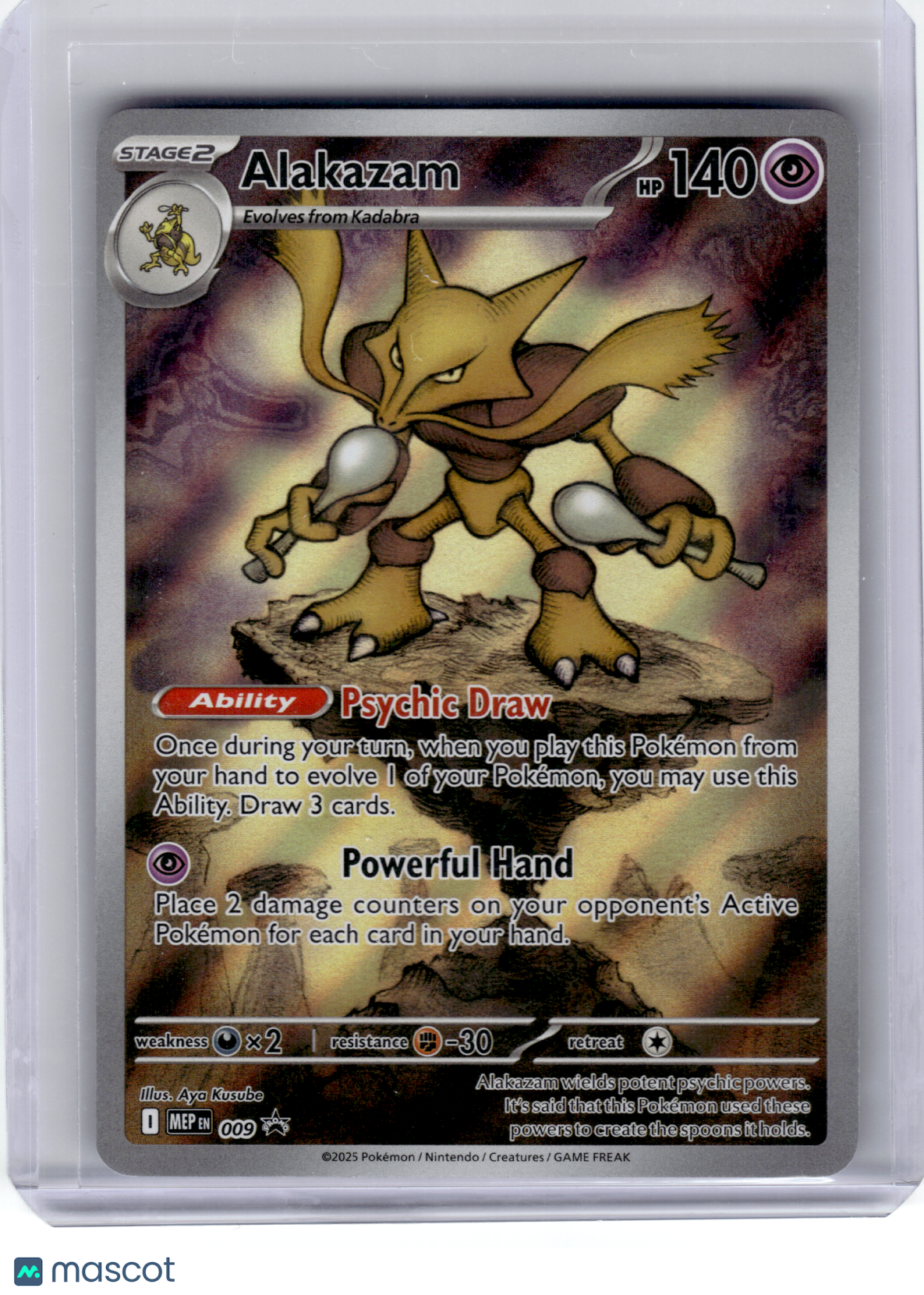 2025 Pokemon—Alakazam #009 Mega Evolution Promo—Black Star Promo Holo