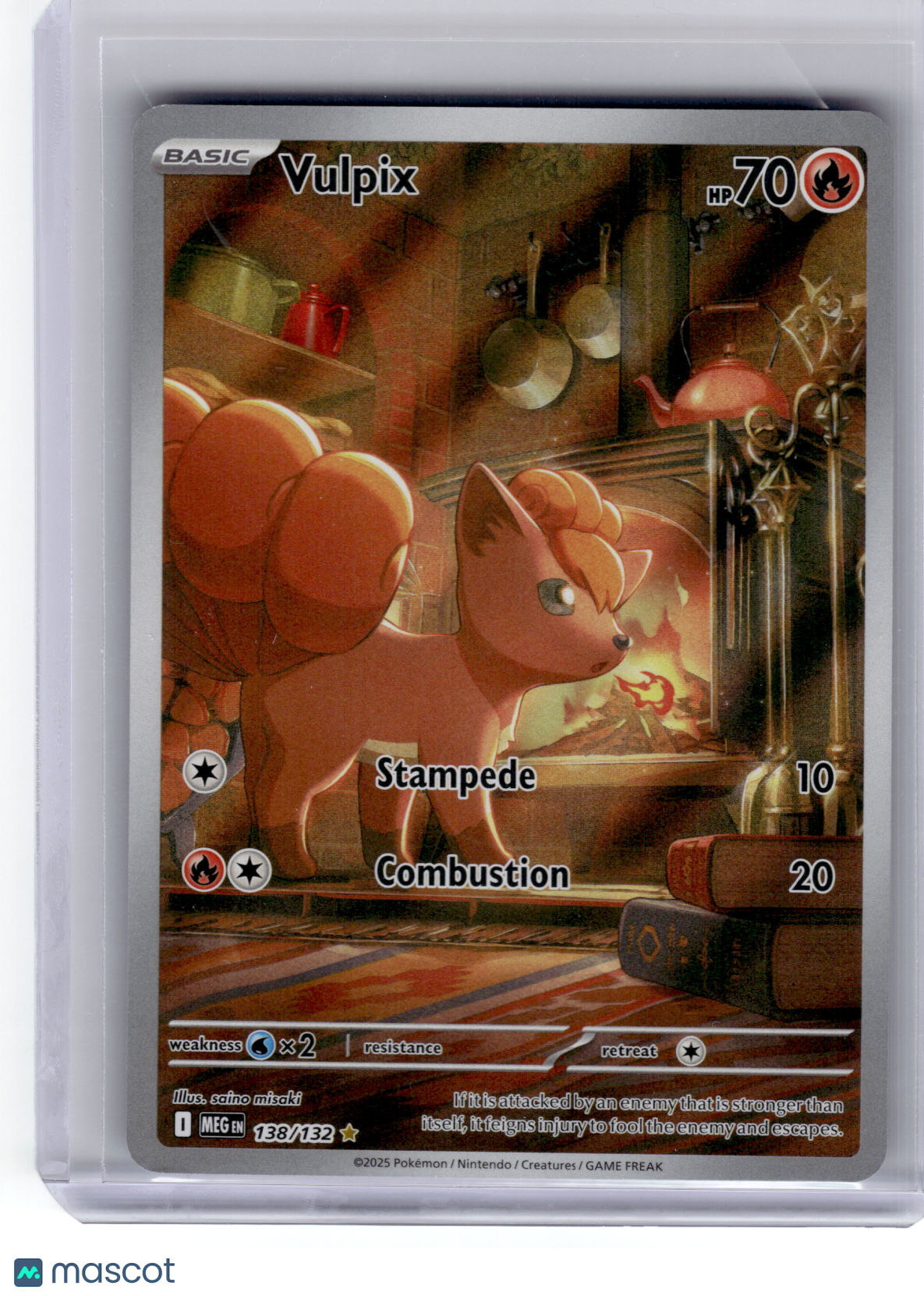 2025 Pokemon—Vulpix #138 Mega Evolution—Illustration Rare Holo
