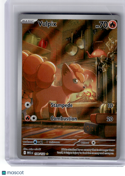 2025 Pokemon—Vulpix #138 Mega Evolution—Illustration Rare Holo