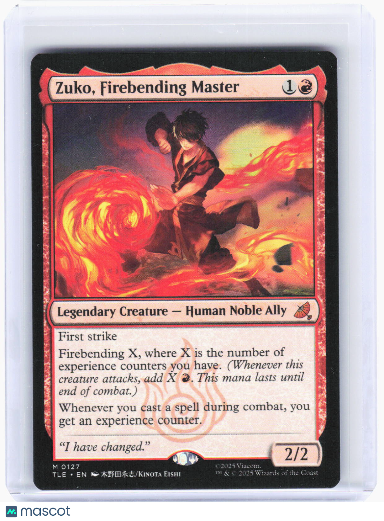 2025 Magic: The Gathering—Zuko, Firebending Master #127 (TLE)—Mythic Foil