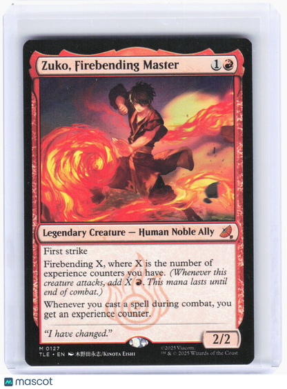 2025 Magic: The Gathering—Zuko, Firebending Master #127 (TLE)—Mythic Foil