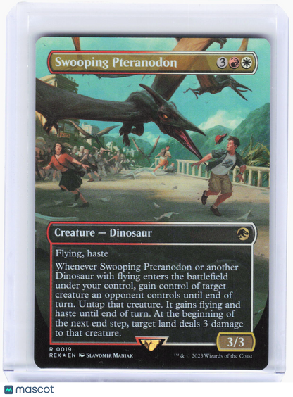 2023 Magic: The Gathering—Swooping Pteranodon (Borderless) #19 (REX)—Rare Foil