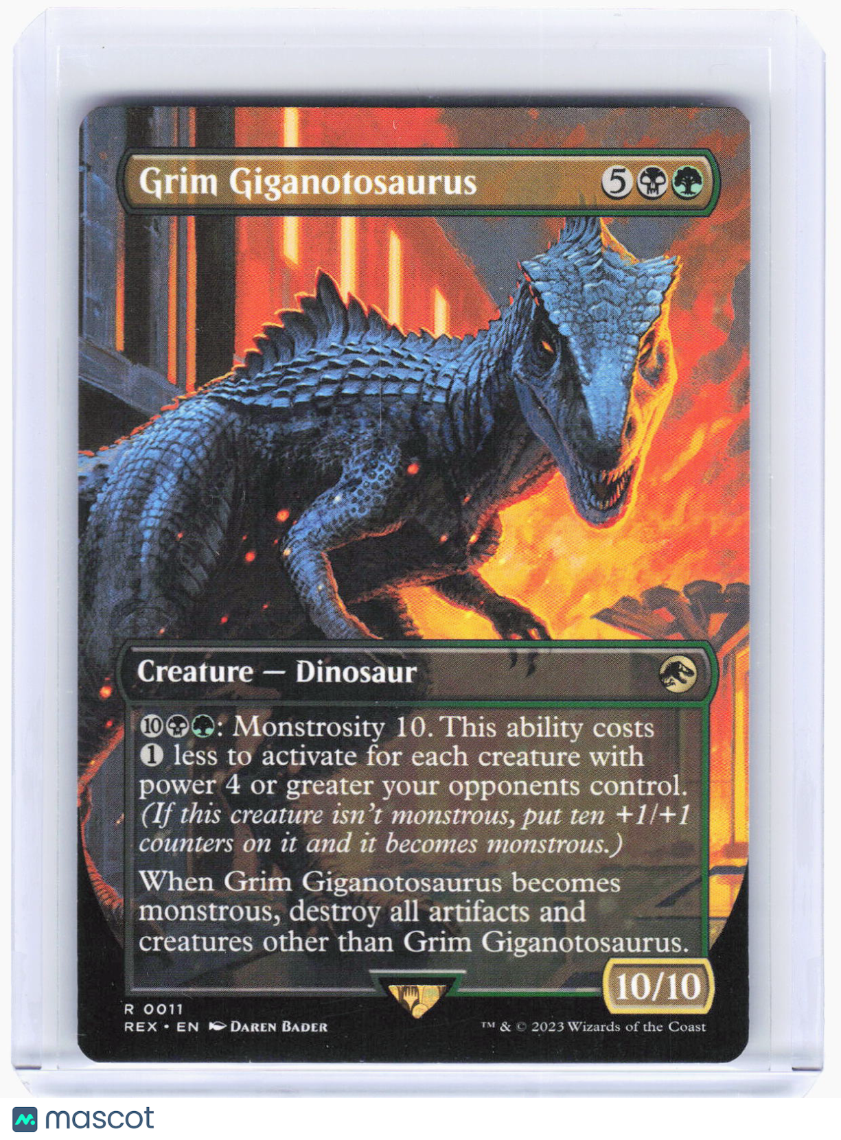 2023 Magic: The Gathering—Grim Giganotosaurus #11 (REX)—Rare Non-Foil