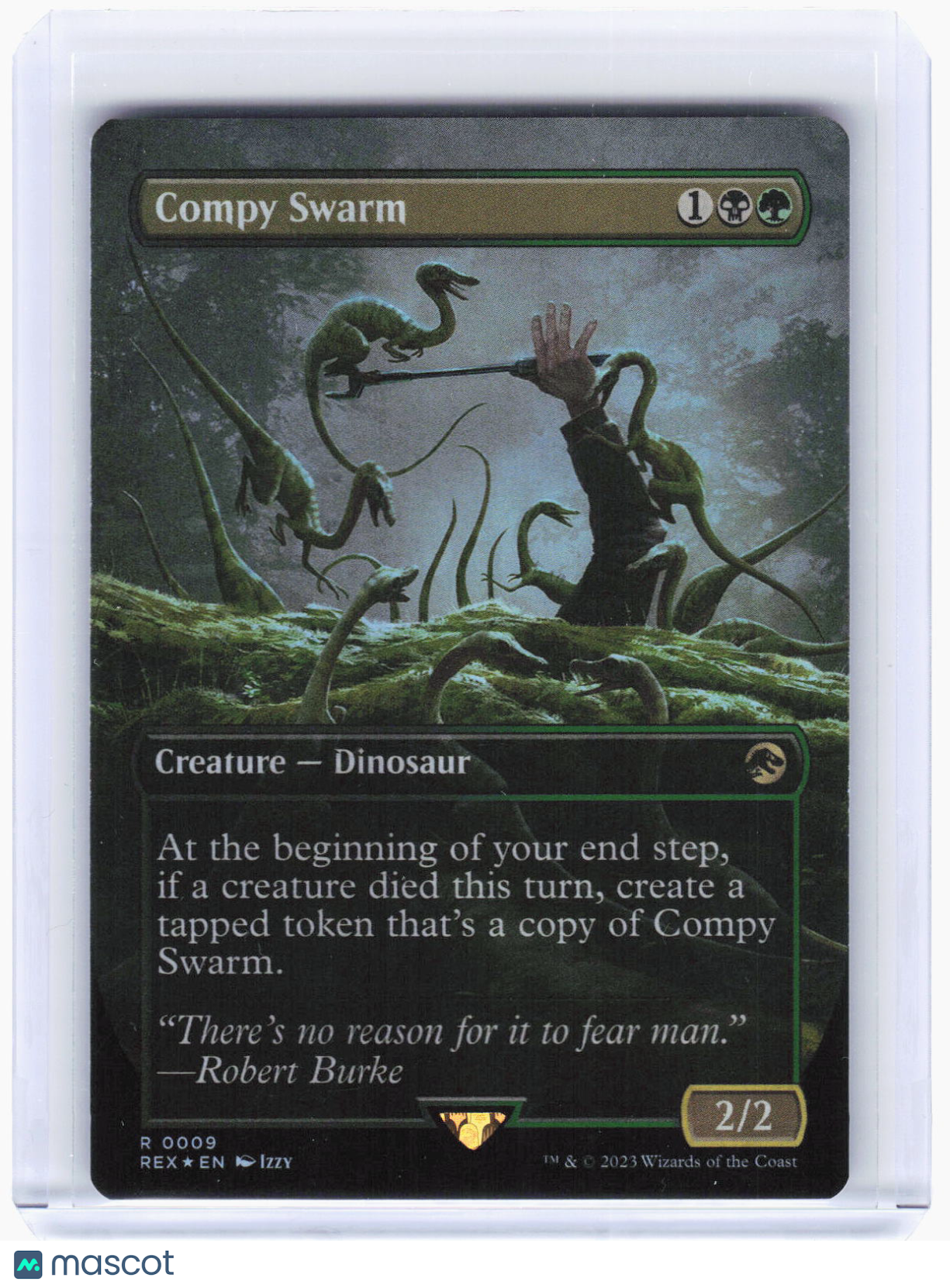 2023 Magic: The Gathering—Compy Swarm (Borderless) #9 (REX)—Rare Foil