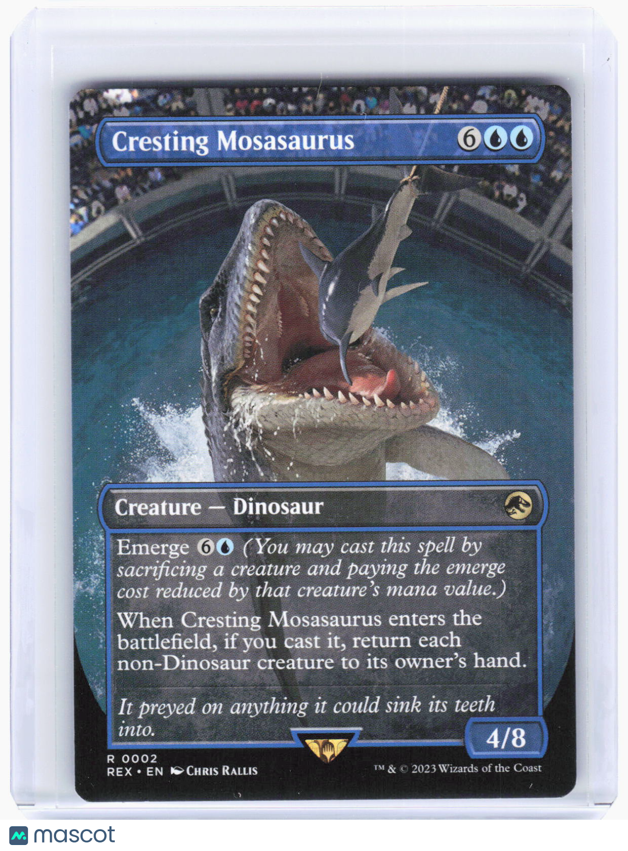 2023 Magic: The Gathering—Cresting Mosasaurus (Borderless)#2 (REX)—Rare Non-Foil