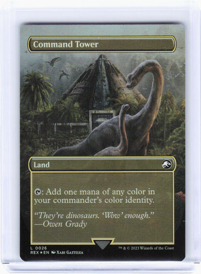 2023 Magic: The Gathering—Command Tower (Borderless) #26 (REX)—Land Foil