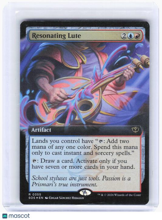 2024 Magic: The Gathering—Resonating Lute (Extended Art) #355 (SOS)—Rare Foil