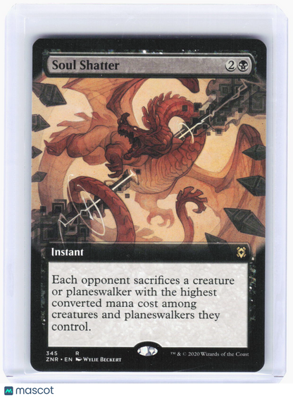 2020 Magic: The Gathering—Soul Shatter (Extended Art) #345 (ZNR)—Rare Non-Foil