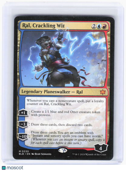 2024 Magic: The Gathering—Ral, Crackling Wit #230 Bloomburrow—Mythic Non-Foil