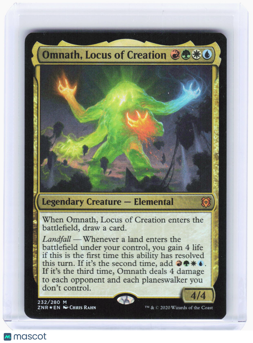 2020 Magic: The Gathering—Omnath, Locus of Creation #232 (ZNR)—Mythic Foil