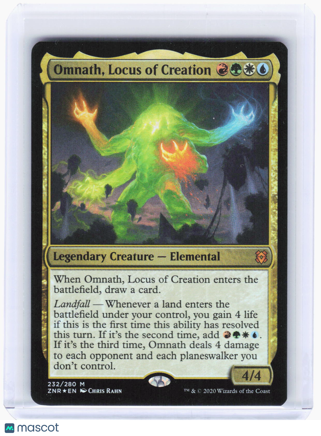 2020 Magic: The Gathering—Omnath, Locus of Creation #232 (ZNR)—Mythic Foil