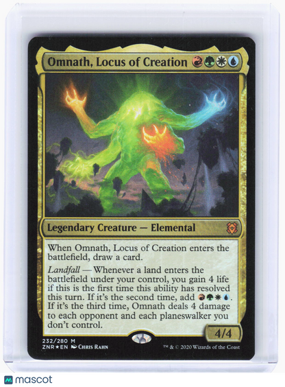 2020 Magic: The Gathering—Omnath, Locus of Creation #232 (ZNR)—Mythic Foil