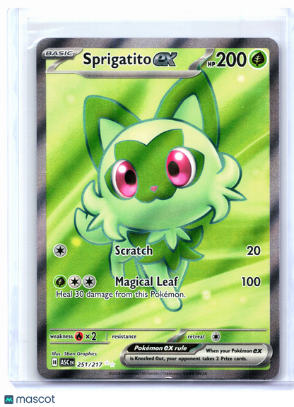 2026 Pokemon—Sprigatito ex #251/217 Ascended Heroes—Ultra Rare Holo
