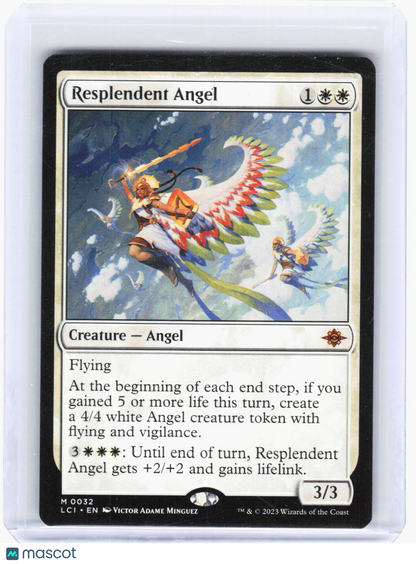 2023 Magic: The Gathering—Resplendent Angel #32 (LCI)—Mythic Non-Foil