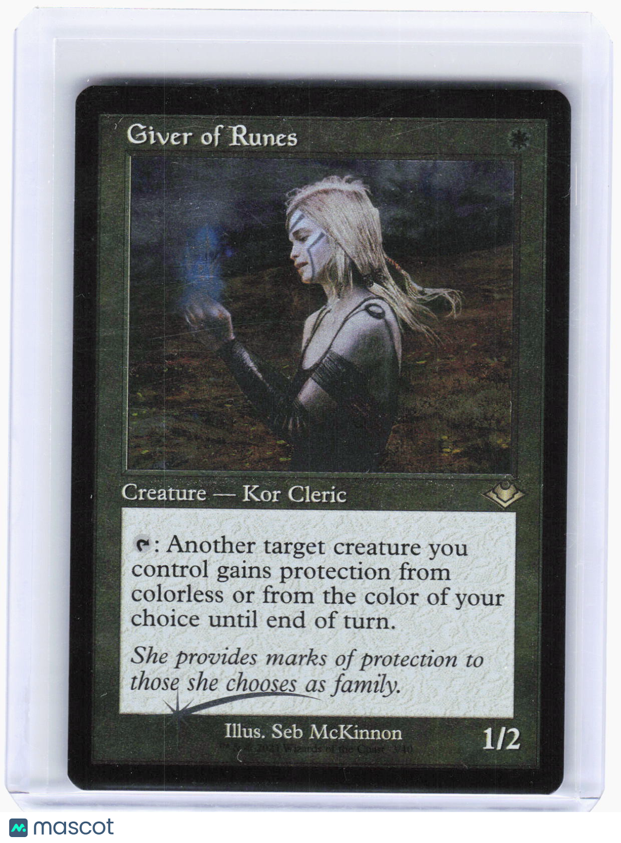 2019 Magic: The Gathering—Giver of Runes (Retro Frame)(Etched)#3 (MH1)—Rare Foil