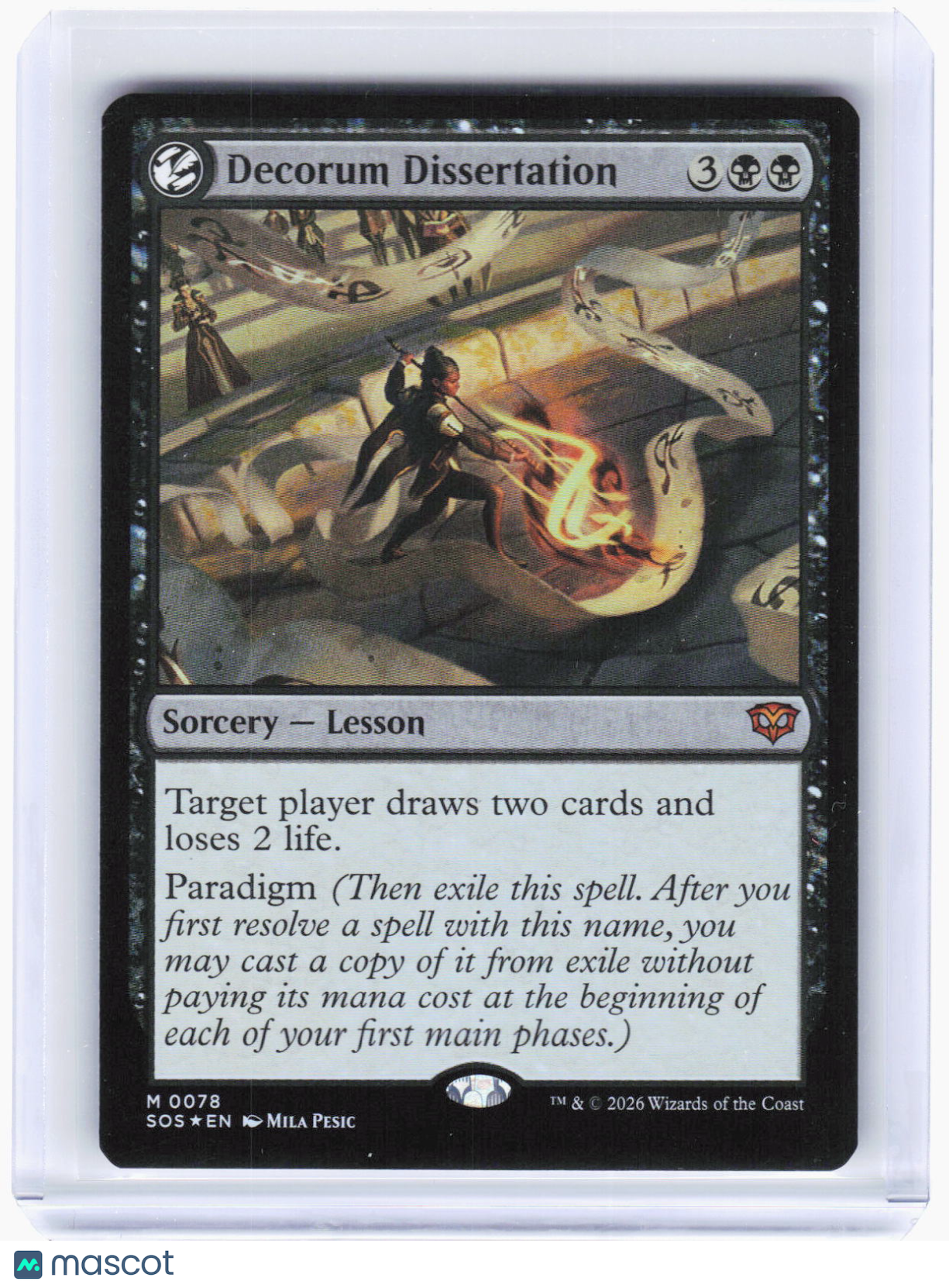 2026 Magic: The Gathering—Decorum Dissertation #78 (SOS)—Mythic Foil