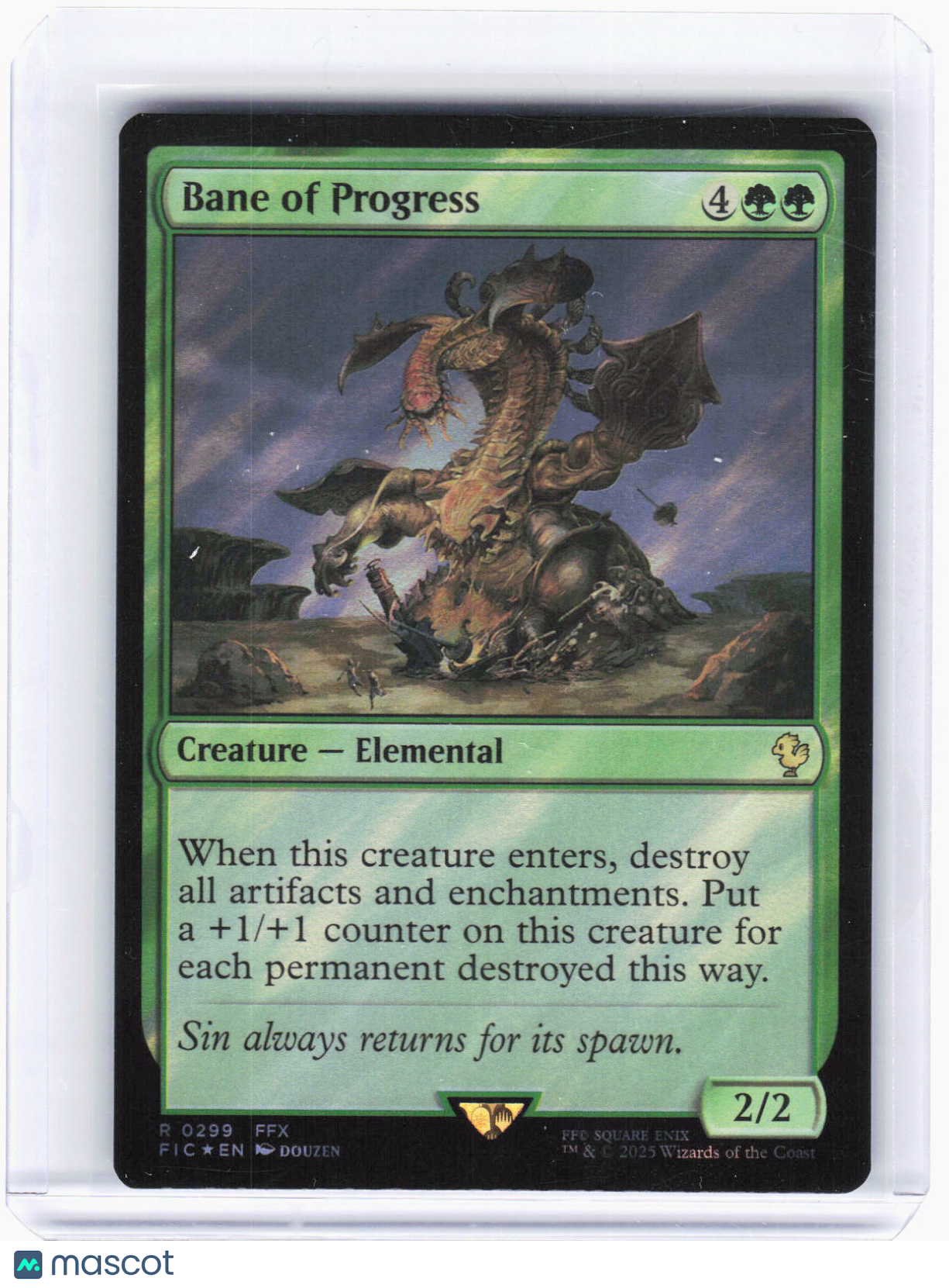 2023 Magic: The Gathering—Bane of Progress (Surge Foil) #299 (FIC)—Rare Foil
