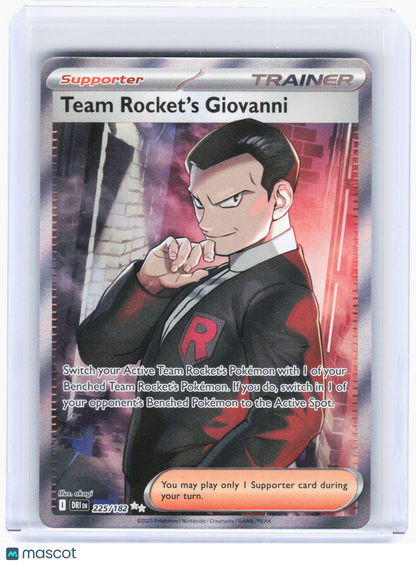 2025 Pokemon—Team Rocket's Giovanni #225/182 Destined Rivals—Ultra Rare Foil