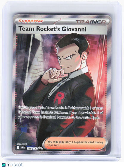 2025 Pokemon—Team Rocket's Giovanni #225/182 Destined Rivals—Ultra Rare Foil