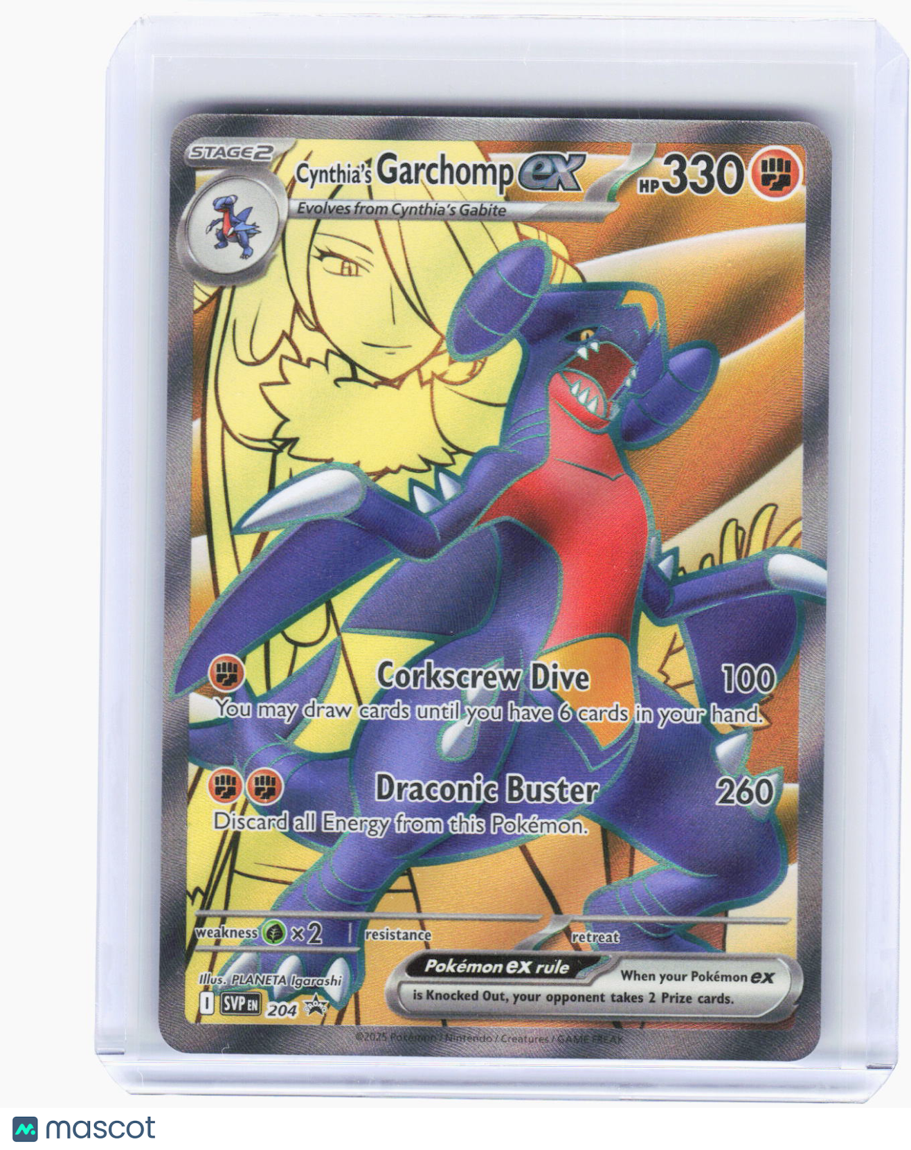 2025 Pokemon—Cynthia's Garchomp ex #SVP EN 204 S&V Promo Cards—BSP Foil
