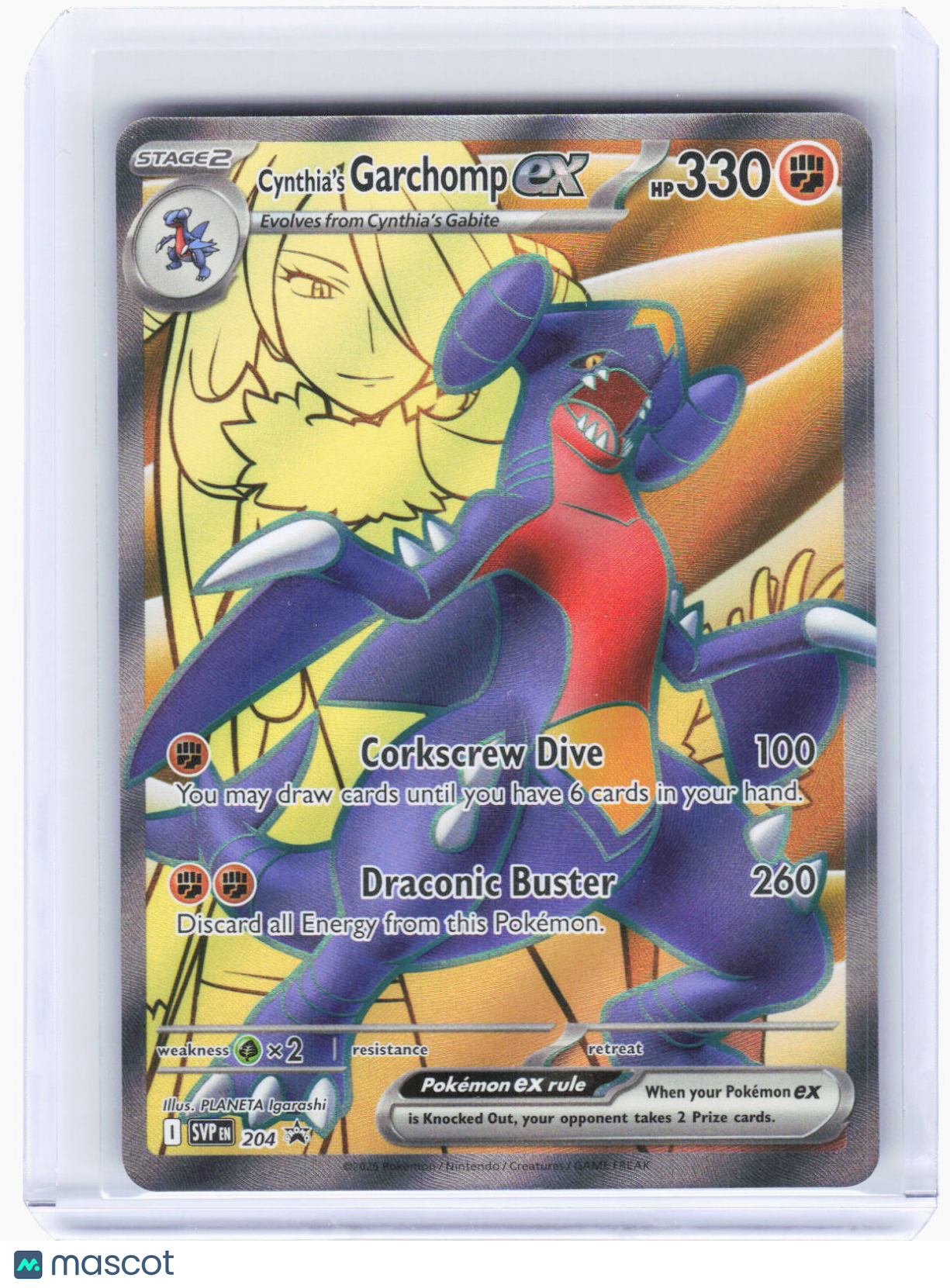 2025 Pokemon—Cynthia's Garchomp ex #SVP EN 204 S&V Promo Cards—BSP Foil