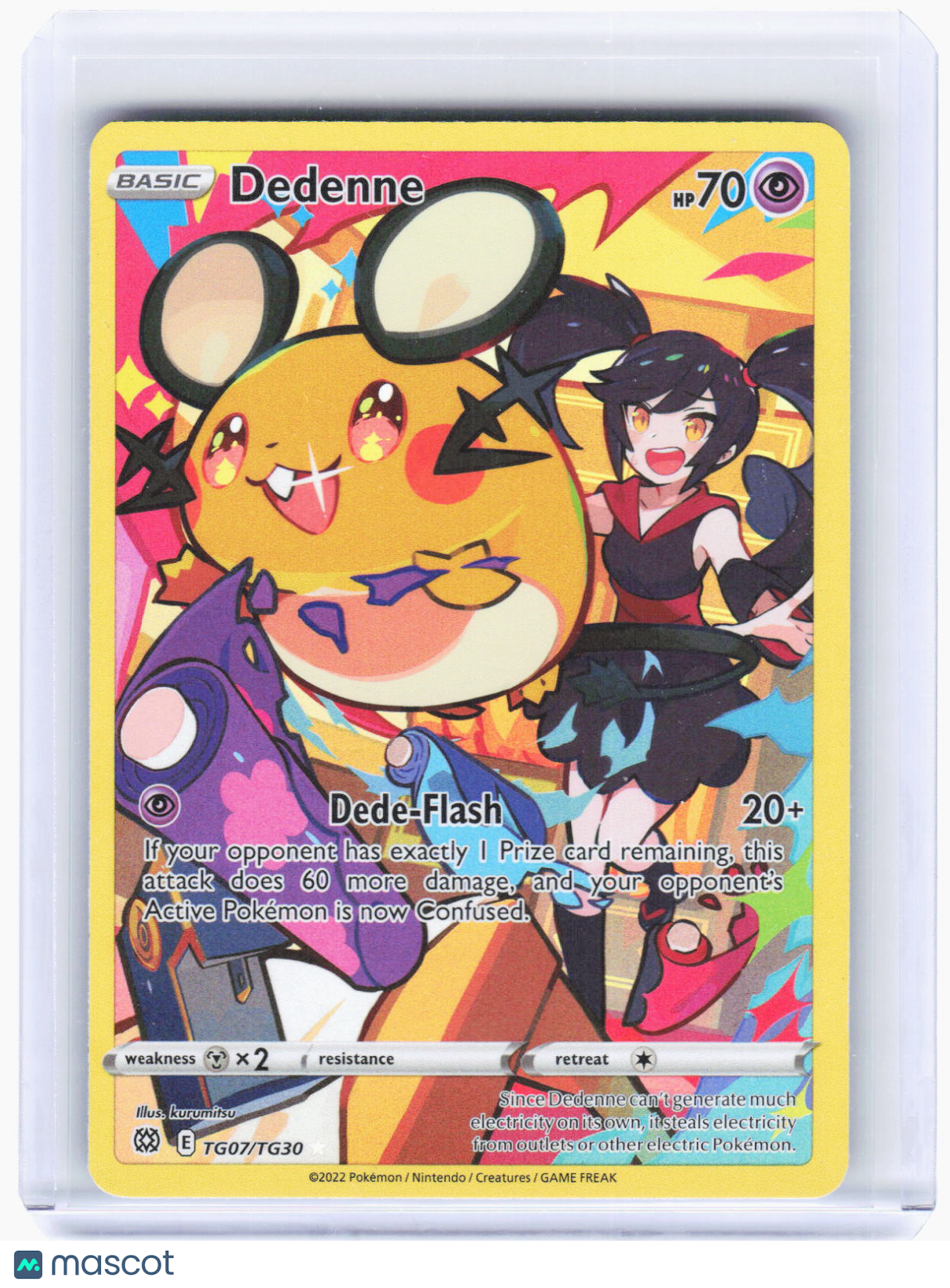 2022 Pokemon—Dedenne #TG07/TG30 Brilliant Stars Trainer Gallery—Ultra Rare Foil