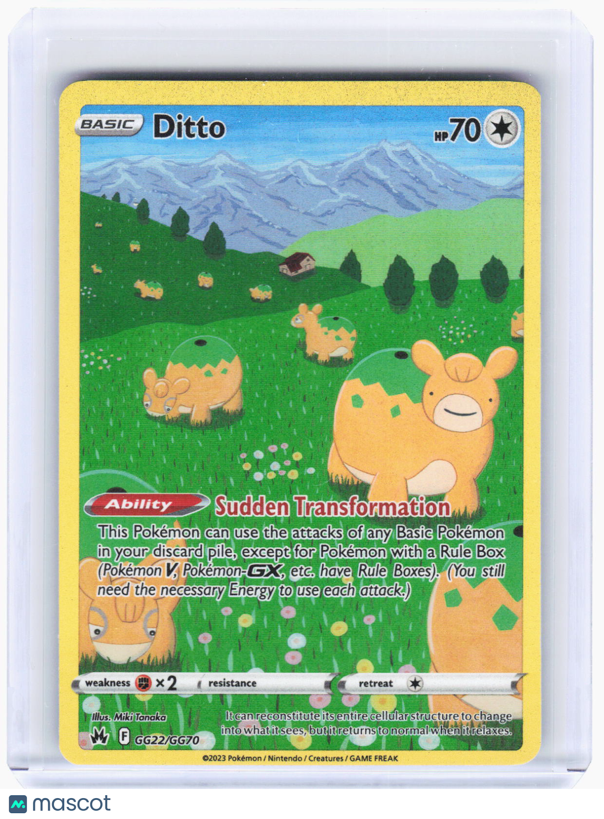 2023 Pokemon—Ditto #GG22/GG70 Crown Zenith: Galarian Gallery—UR Foil (LP)
