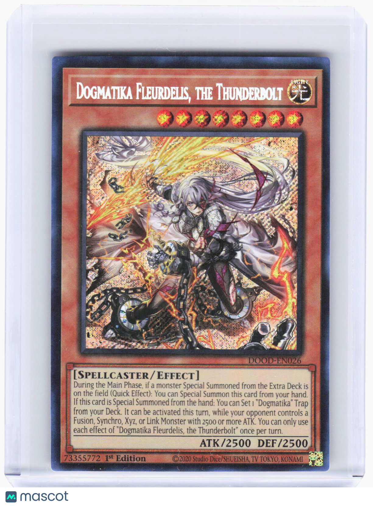 2025 Yu-Gi-Oh!—Dogmatika Fleurdelis, the Thunderbolt #DOOD-EN026 —SR Foil 1st ED