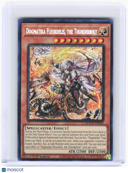 2025 Yu-Gi-Oh!—Dogmatika Fleurdelis, the Thunderbolt #DOOD-EN026 —SR Foil 1st ED