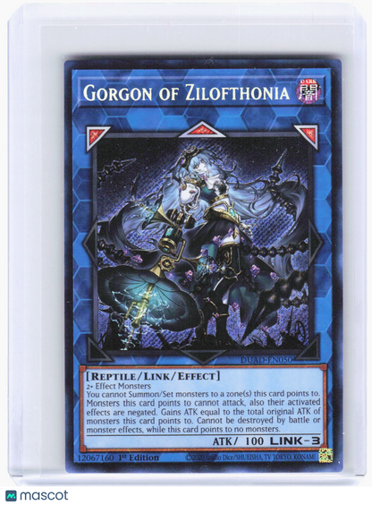 2023 YuGiOh!—Gorgon of Zilofthonia #DUAD-EN050 (DUAD)—Secret Rare Foil 1st Ed
