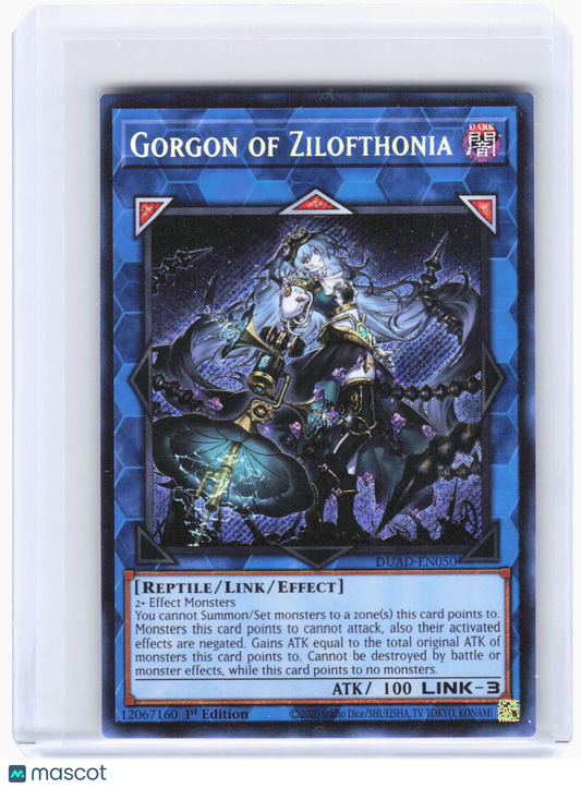 2023 YuGiOh!—Gorgon of Zilofthonia #DUAD-EN050 (DUAD)—Secret Rare Foil 1st Ed
