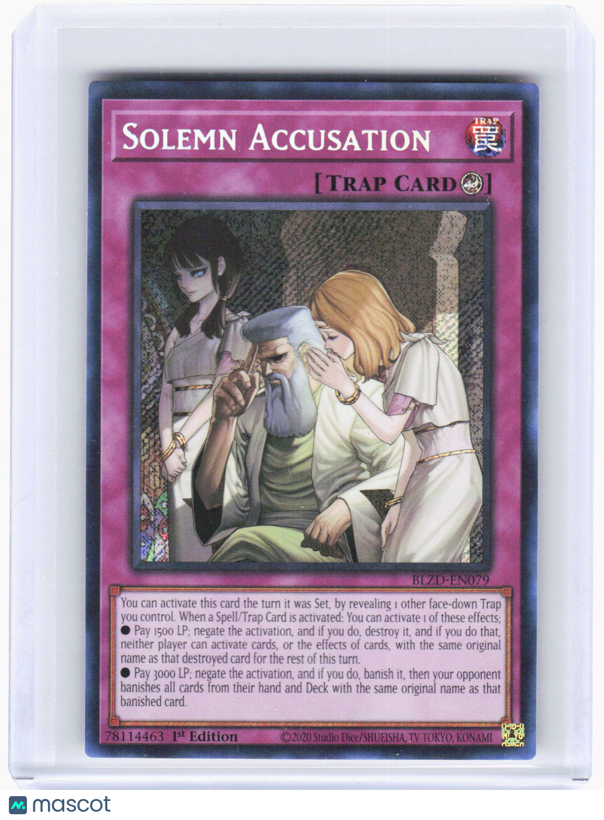 2020 YuGiOh!—Solemn Accusation #BLZD-EN079 (BLZD)—Secret Rare Foil 1st Edition