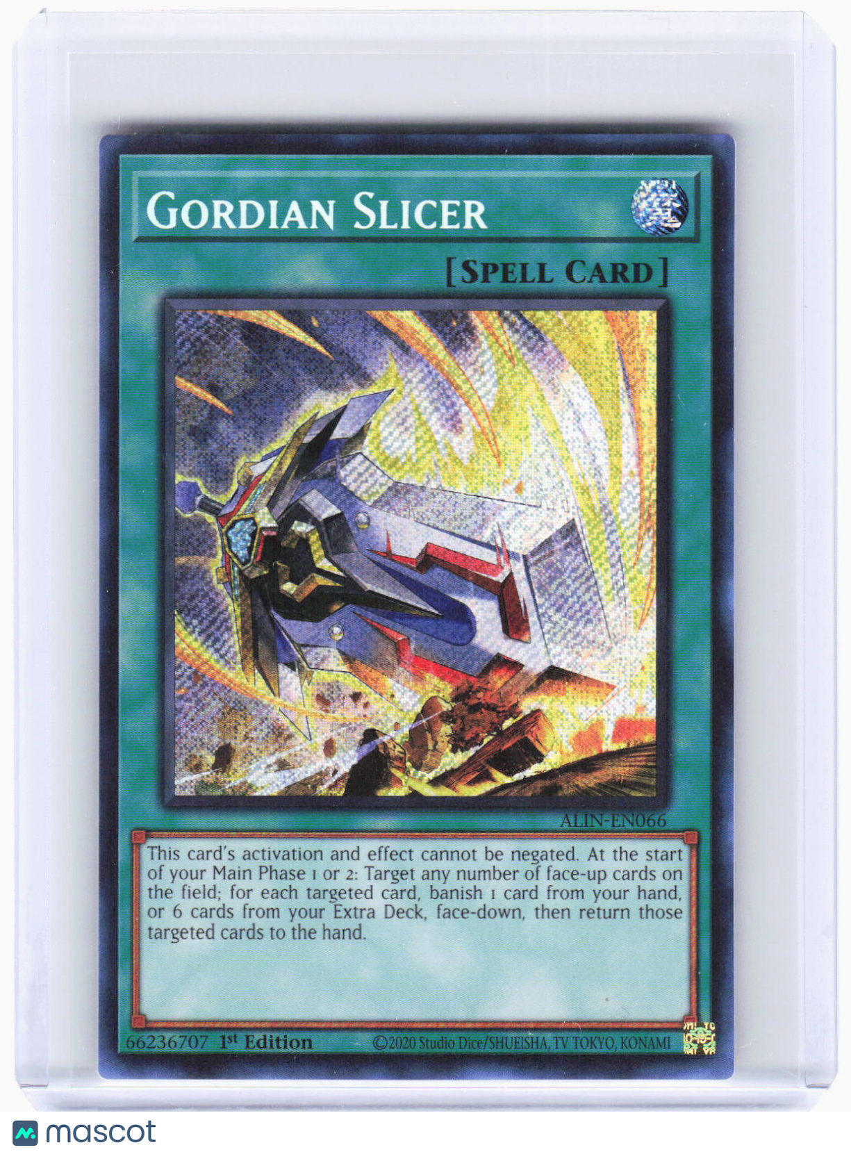 2025 YuGiOh!—Gordian Slicer #ALIN-EN066 Alliance Insight—Secret Rare Foil 1st ED