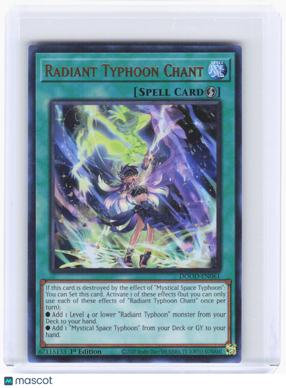 2025 YuGiOh!—Radiant Typhoon Chant #DOOD-EN061 Doom of Dimensions—UR Foil 1st ED