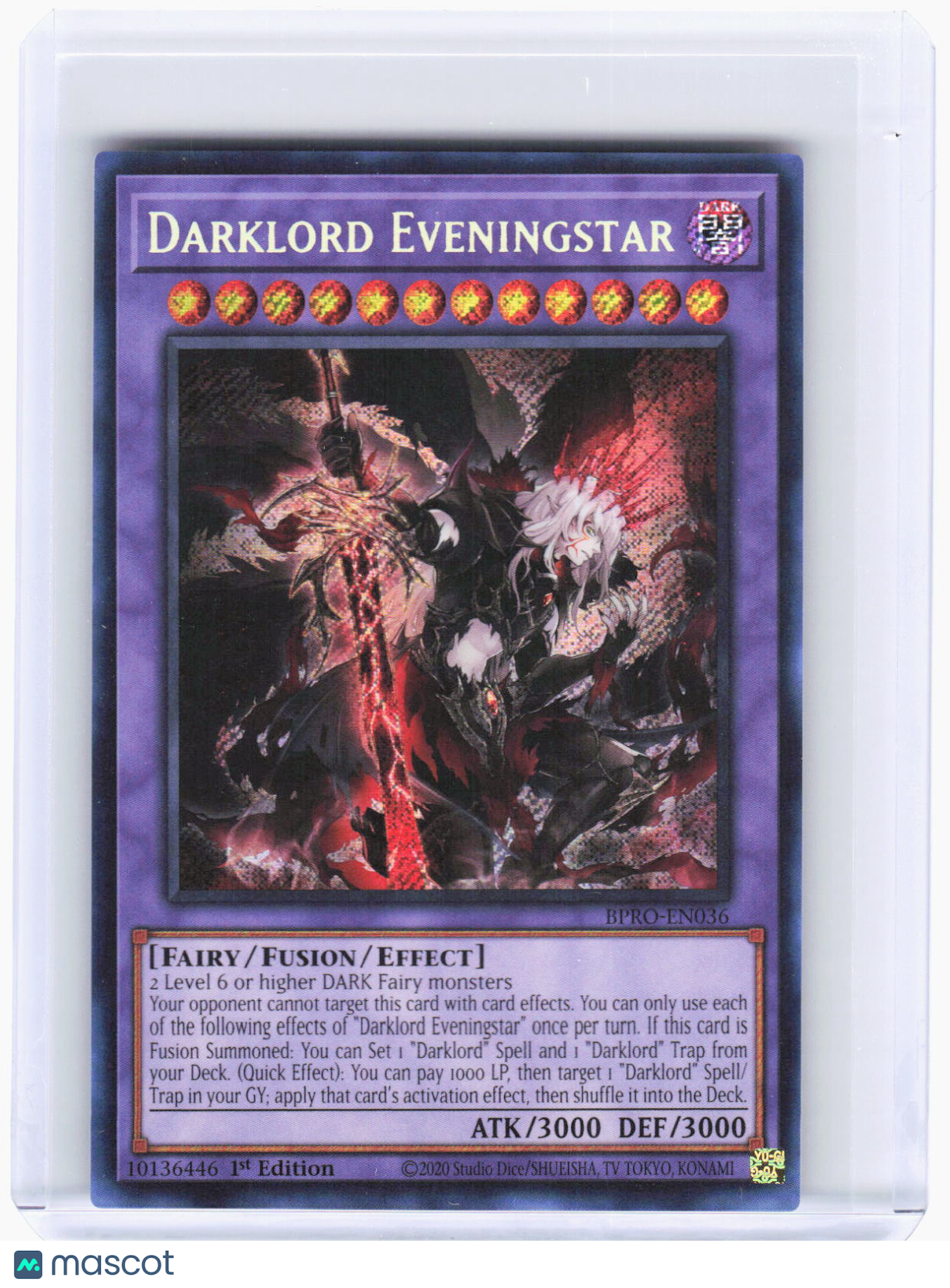 2026 YuGiOh!—Darklord Eveningstar #BPRO-EN036 Burst Protocol—SR Foil 1st ED