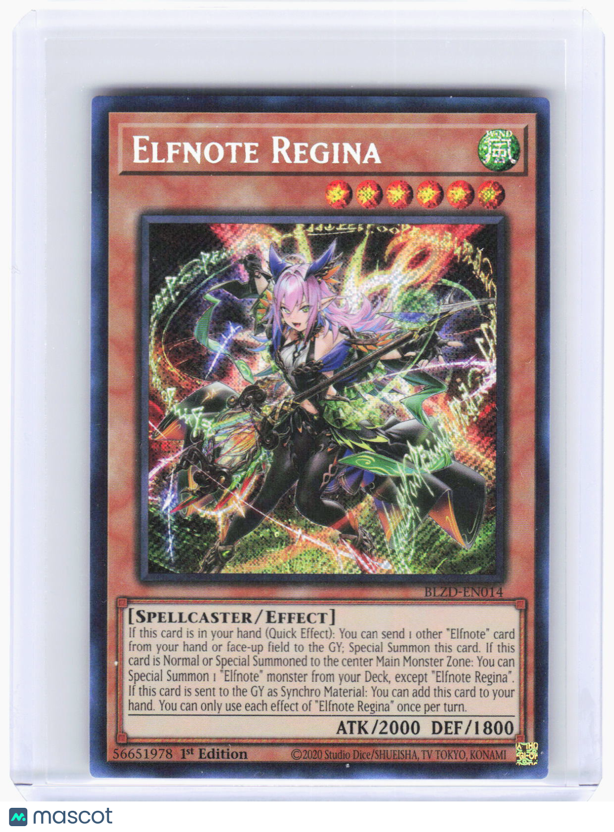 2026 YuGiOh!—Elfnote Regina #BLZD-EN014 (BLZD)—Secret Rare Foil 1st Edition