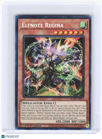2026 YuGiOh!—Elfnote Regina #BLZD-EN014 (BLZD)—Secret Rare Foil 1st Edition