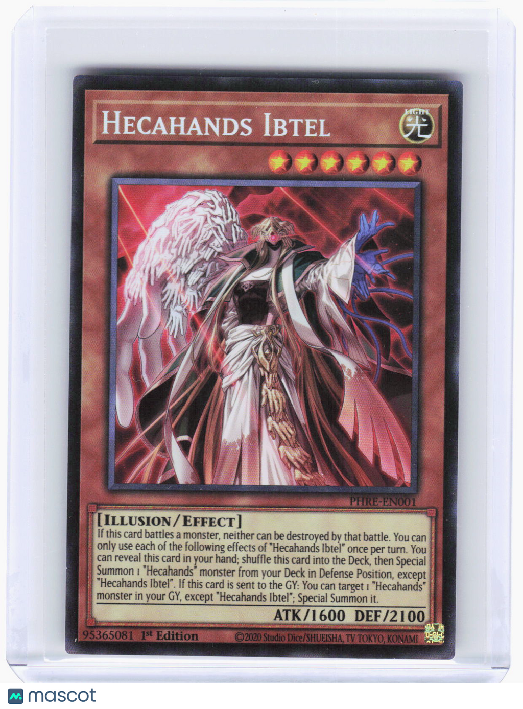 2020 YuGiOh!—Hecahands Ibtel (CR) #PHRE-EN001 (PHRE)—CR Foil 1st Edition