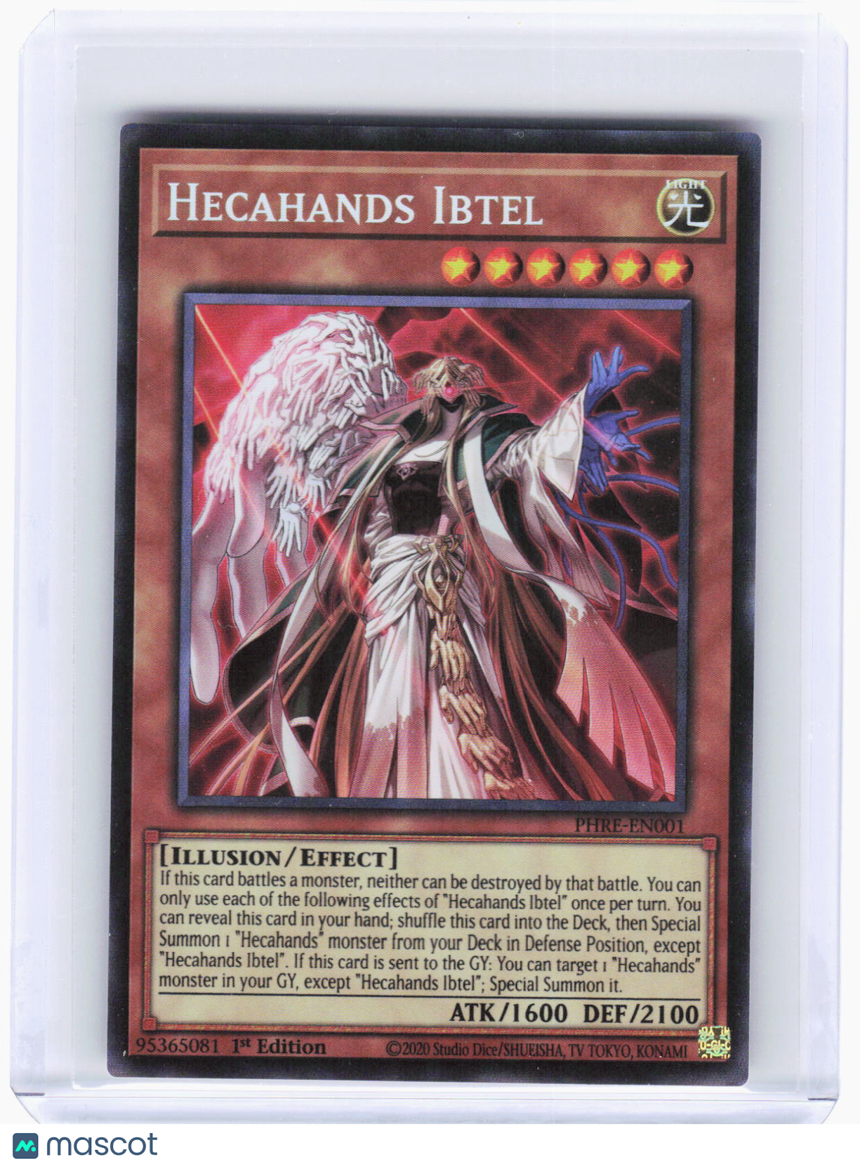 2020 YuGiOh!—Hecahands Ibtel (CR) #PHRE-EN001 (PHRE)—CR Foil 1st Edition