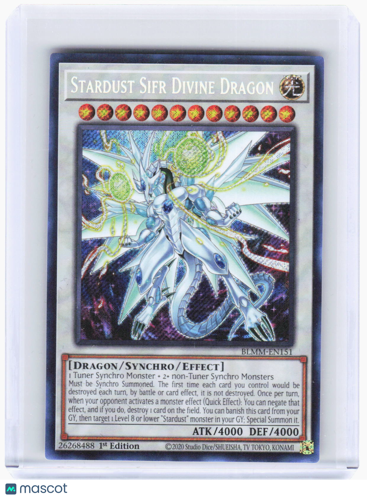 2023 YuGiOh!—Stardust Sifr Divine Dragon #BLMM-EN151 (BLMM)—SR Foil 1st Ed