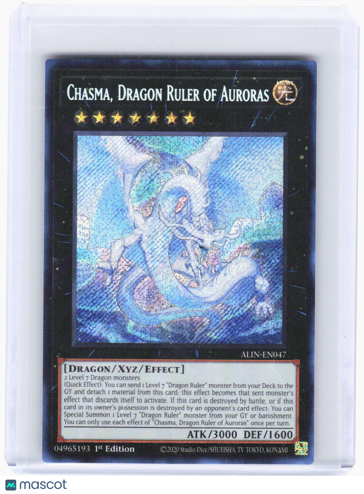 2025 YuGiOh!—Chasma, Dragon Ruler of Auroras #ALIN-EN047 (ALIN)—SR Foil 1st ED