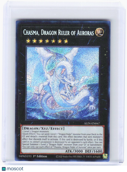 2025 YuGiOh!—Chasma, Dragon Ruler of Auroras #ALIN-EN047 (ALIN)—SR Foil 1st ED