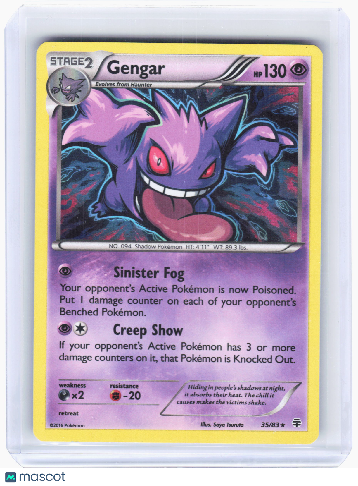 2016 Pokemon—Gengar #35/83 Generations—Holo Rare Holo [Heavily Played]