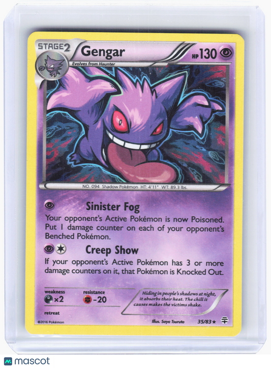 2016 Pokemon—Gengar #35/83 Generations—Holo Rare Holo [Heavily Played]