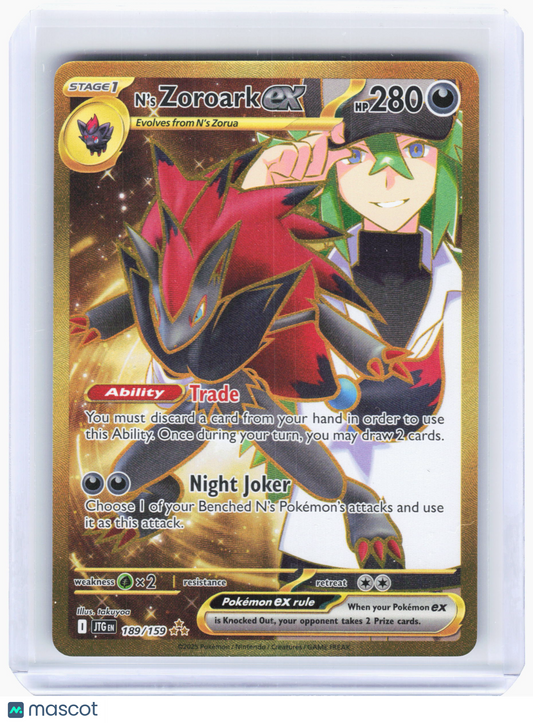 2025 Pokemon—N'S Zoroark ex #189/159 Journey Together—Hyper Rare Holo