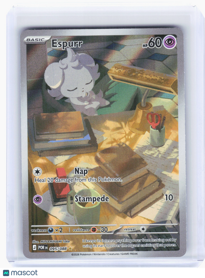 2026 Pokemon—Espurr #95/88 Perfect Order—Illustration Rare Holo