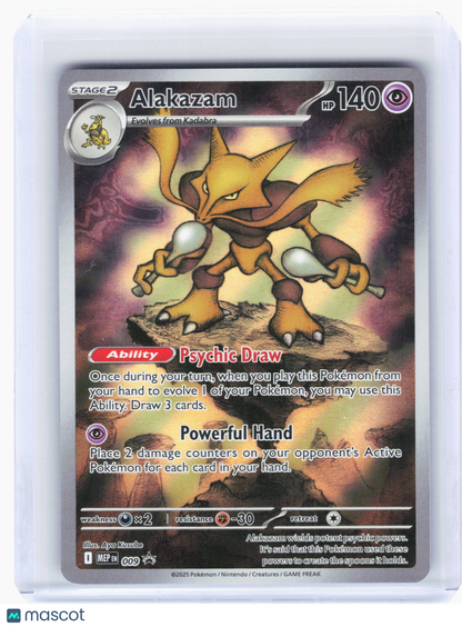 2025 Pokemon—Alakazam #009 Mega Evolution Promo—Black Star Promo Holo